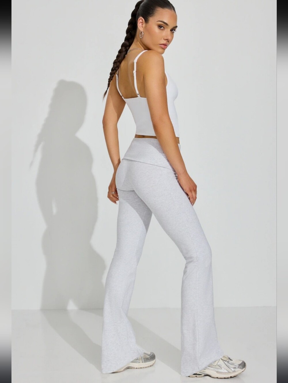 Garage Soft Cotton Fold Over Flare Pants